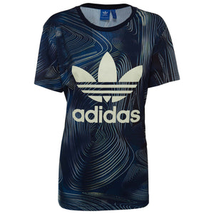 Adidas Blue Geology Boyfriend Tee Womens Style : Bq0998